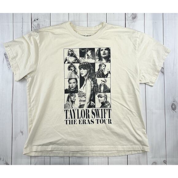 Taylor Swift The Eras Tour Graphic T-Shirt Adult 2XL Beige Concert Tee - Picture 2 of 6